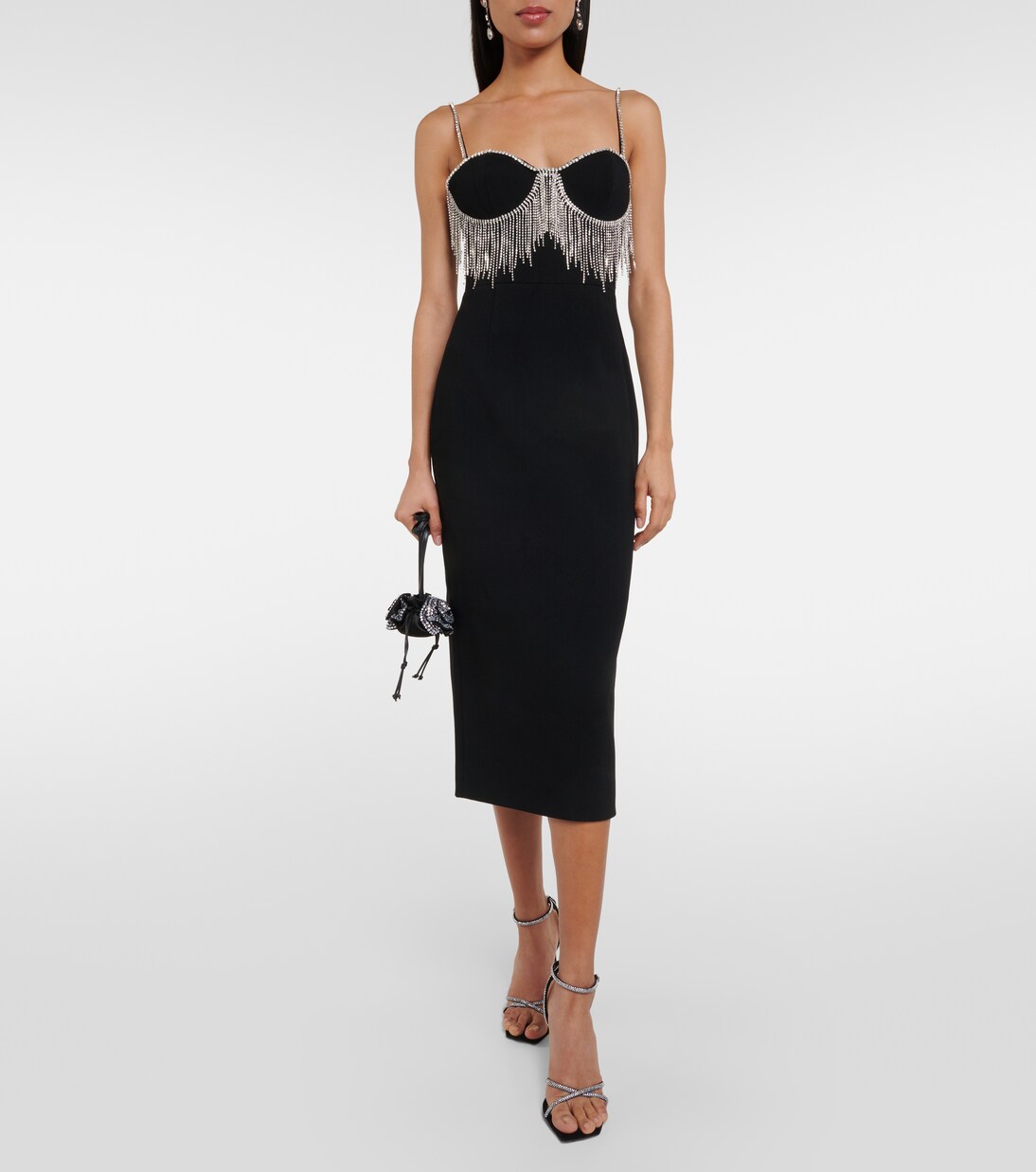 Verziertes Midikleid Estelle aus Crêpe | Rebecca Vallance