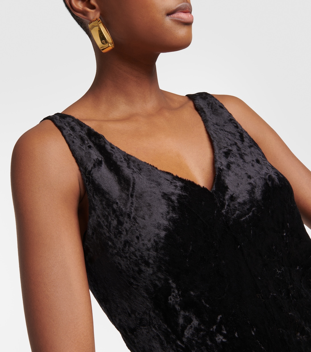 Robe midi en velours | Vince