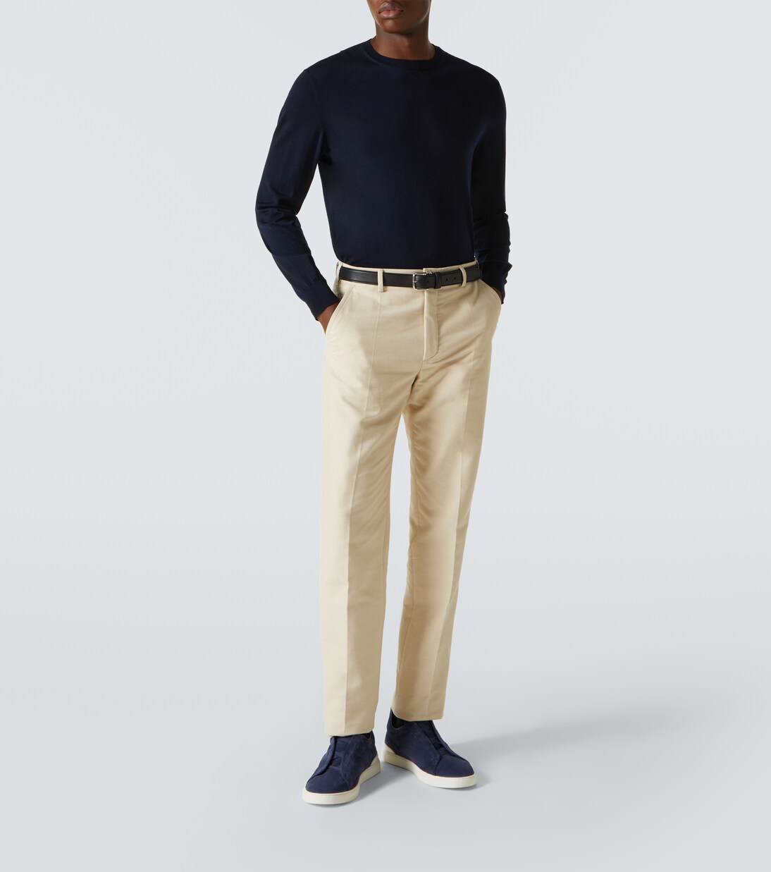 Baskets Triple Stitch en daim | Zegna