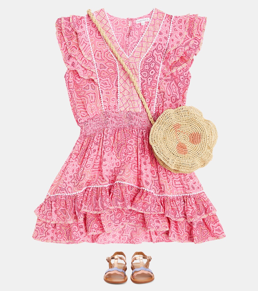 Fina raffia shoulder bag | Bonpoint