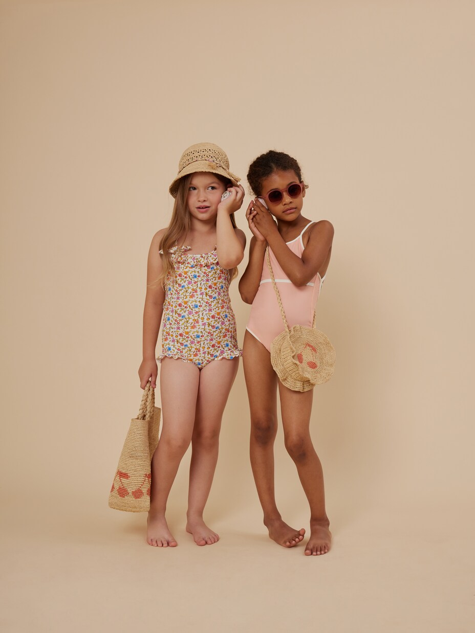 Fina raffia shoulder bag | Bonpoint