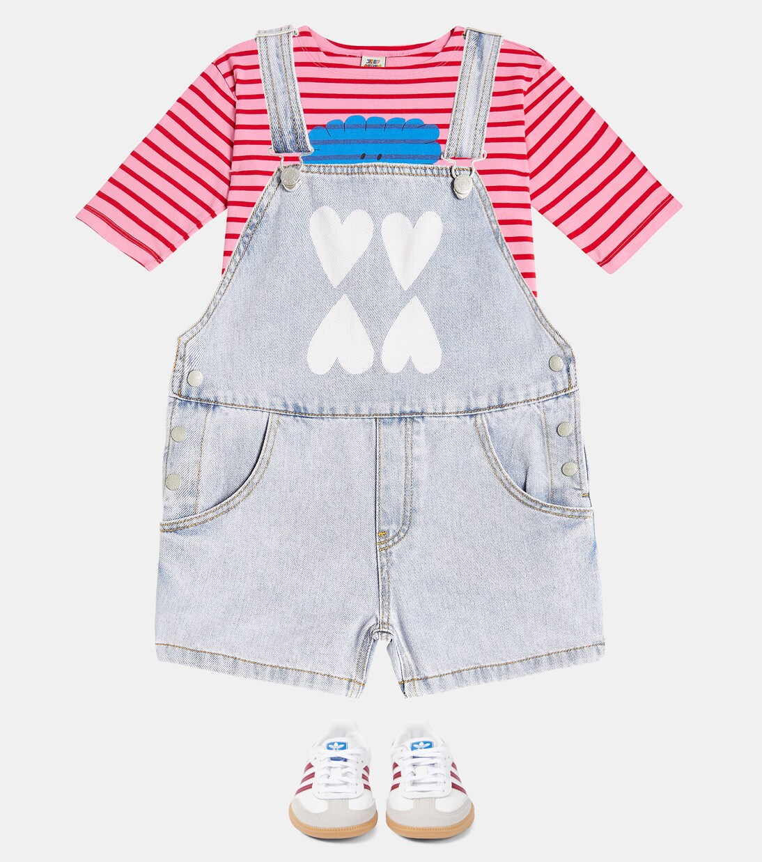Heart denim overalls | Jellymallow