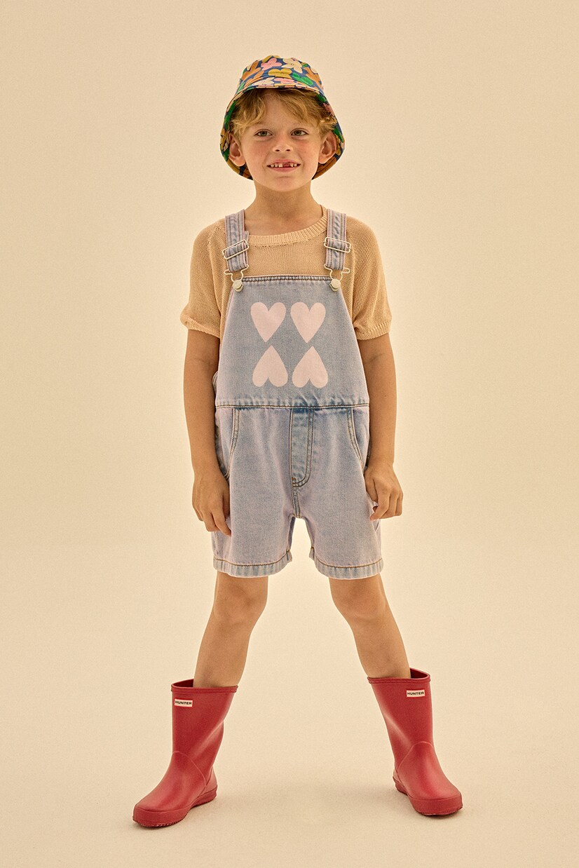 Heart denim overalls | Jellymallow