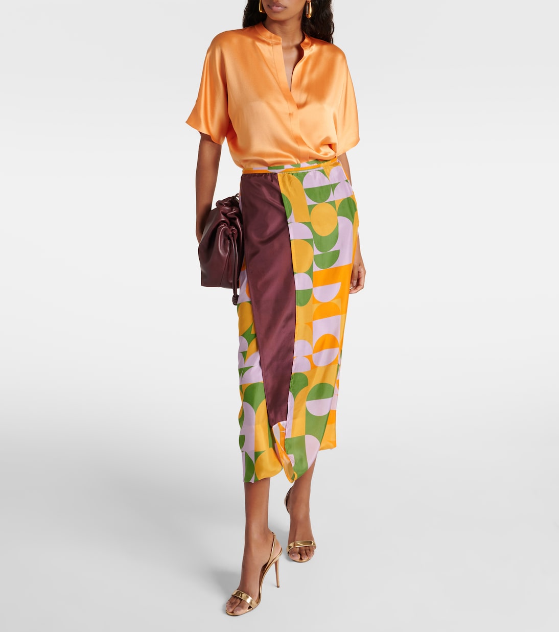 Bluse aus Seidensatin | Vince