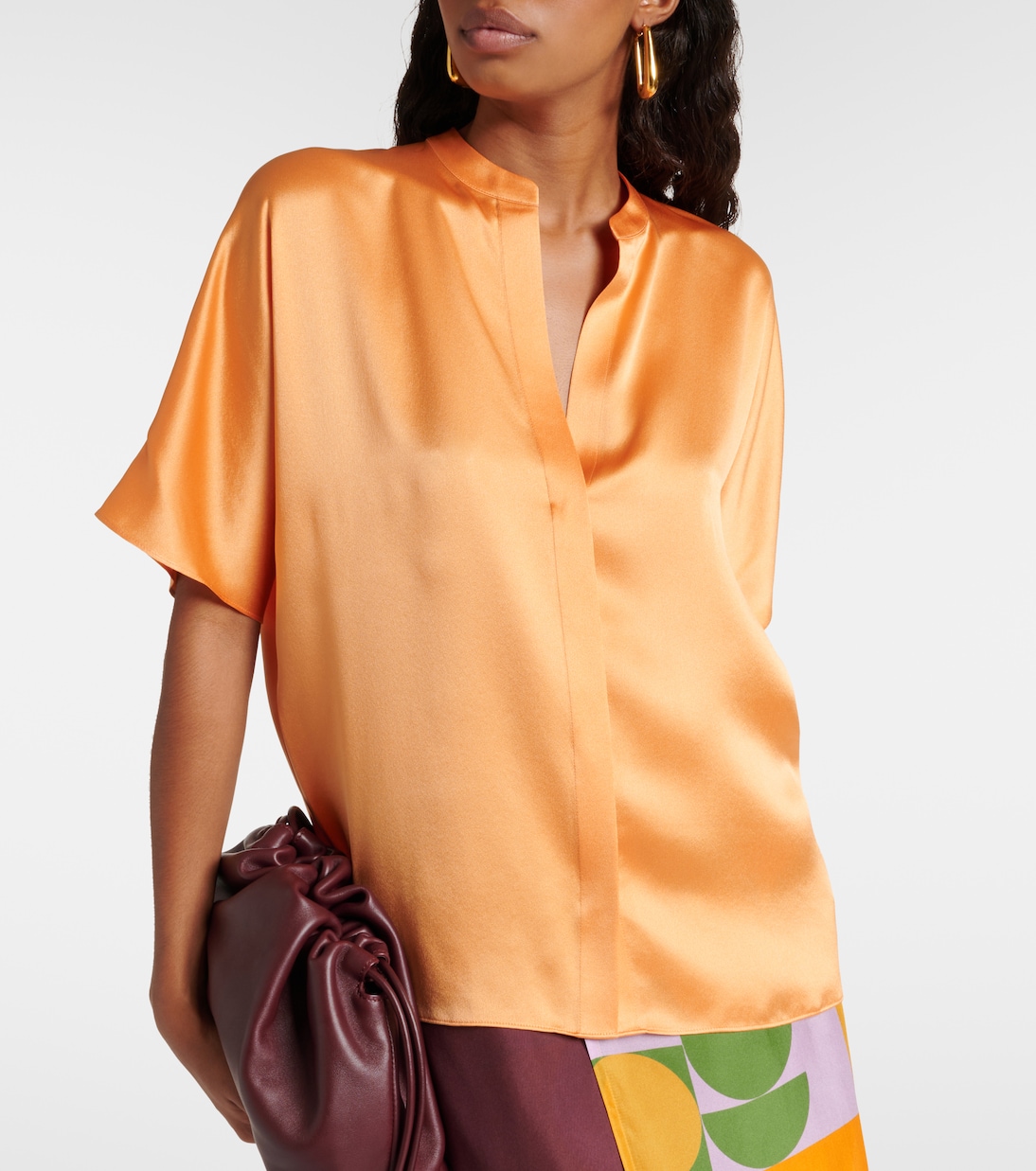 Bluse aus Seidensatin | Vince