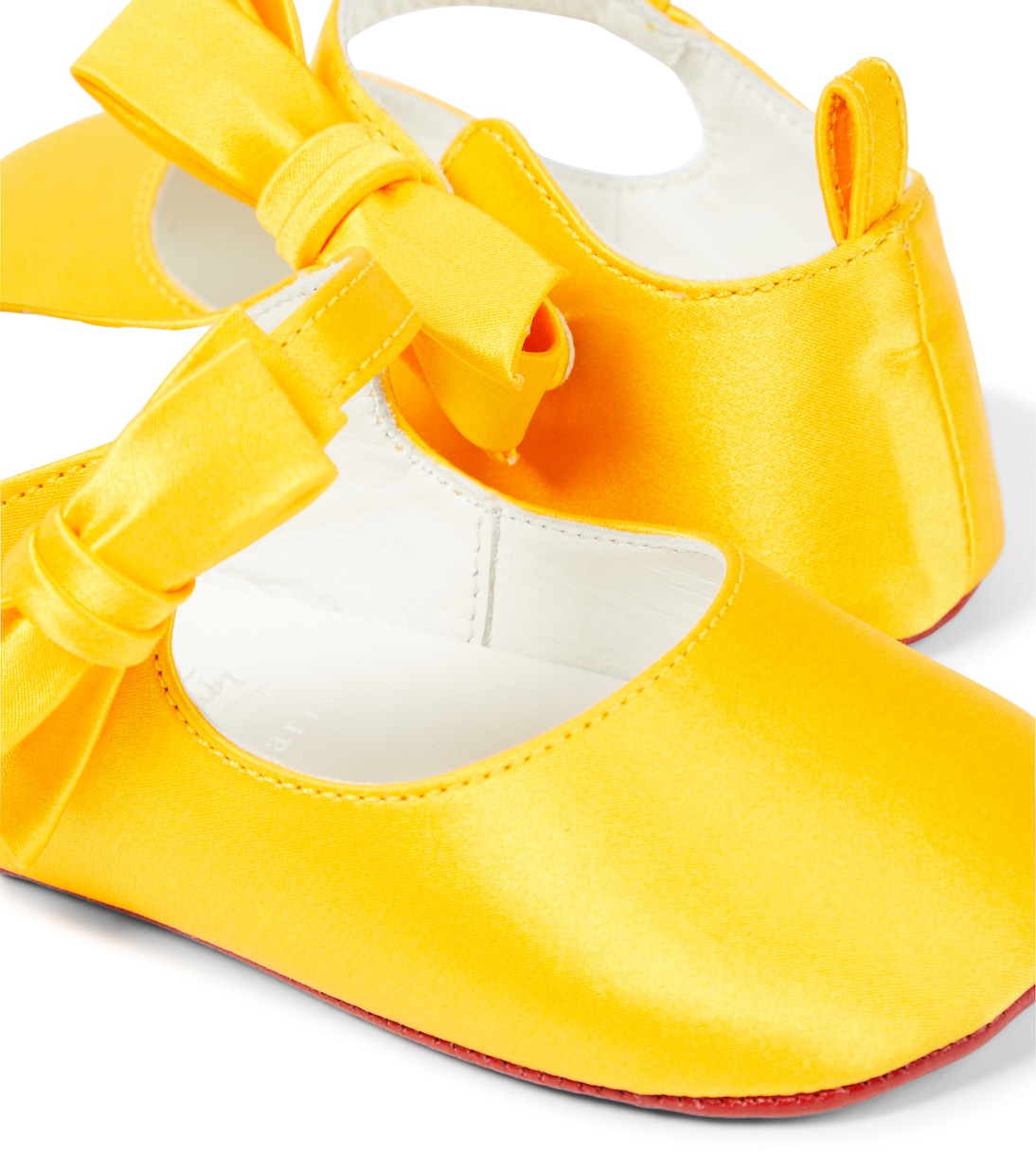 Baby Lou Babe crêpe satin ballet flats | Christian Louboutin Kids