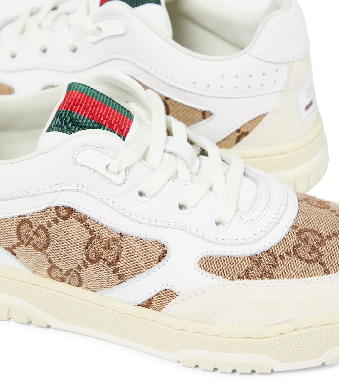 GG canvas leather-trimmed sneakers  | Gucci Kids