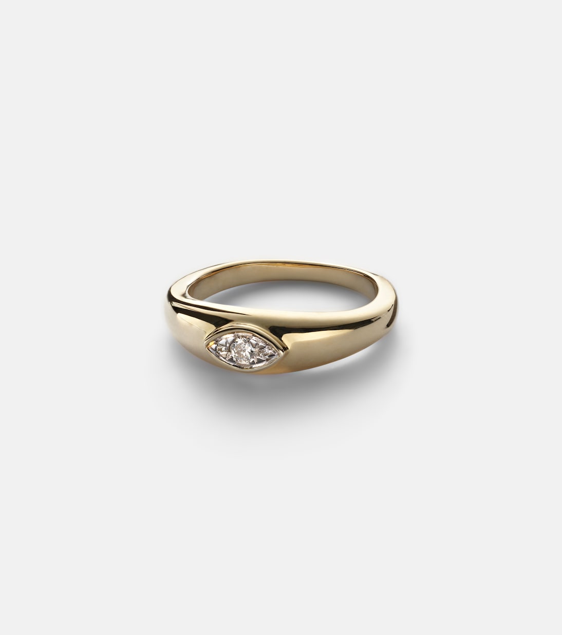 Anillo Muse de oro de 10 ct con diamantes | Stone and Strand