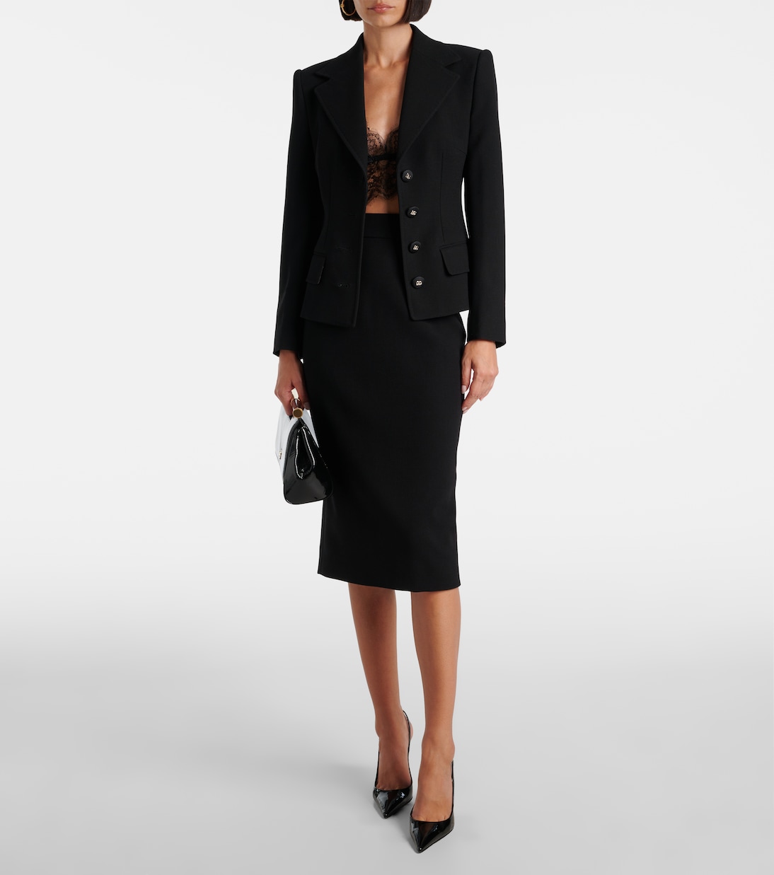 Bralette de satén con encaje | Dolce&Gabbana