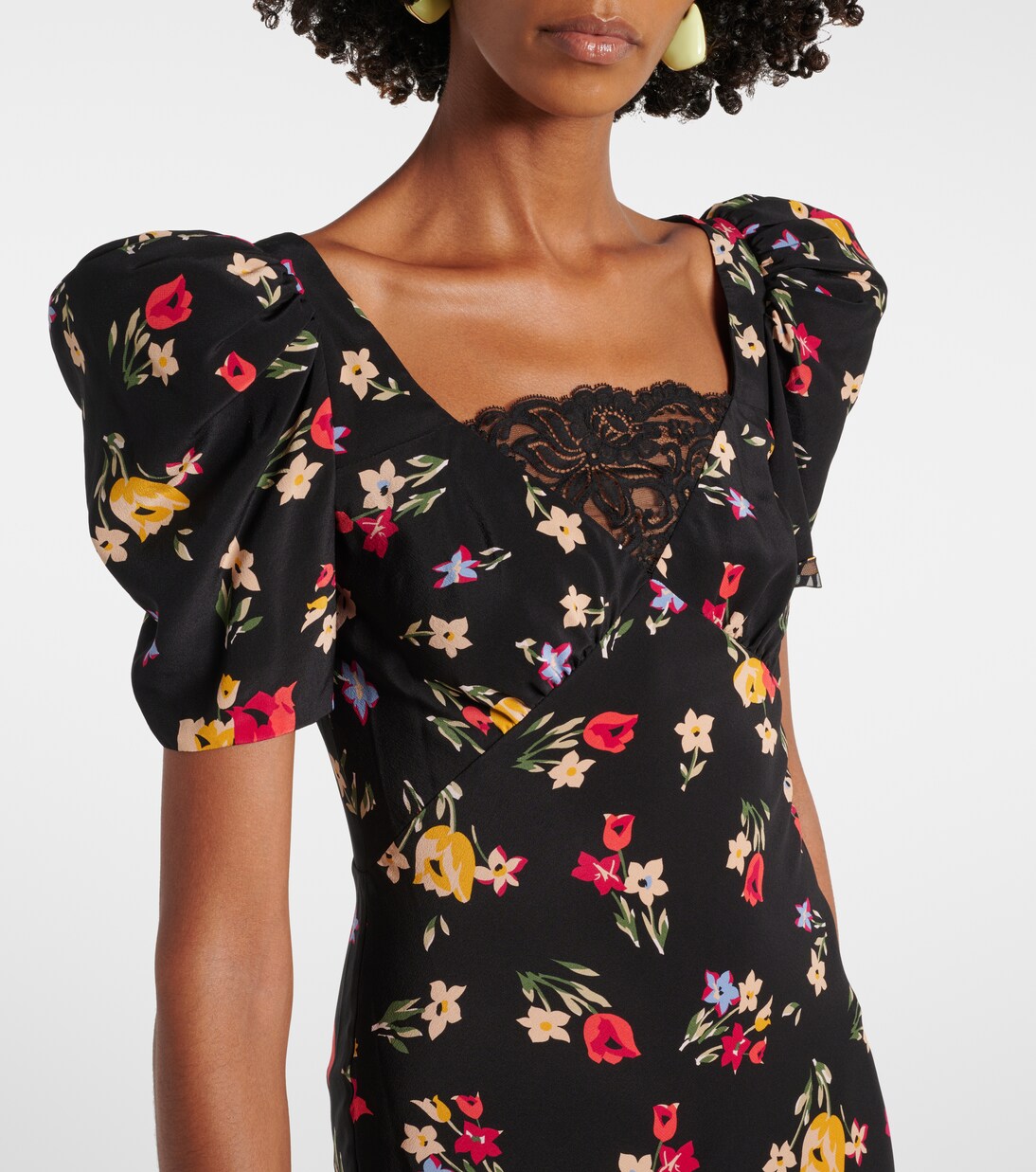 Robe longue en soie à fleurs | Rodarte