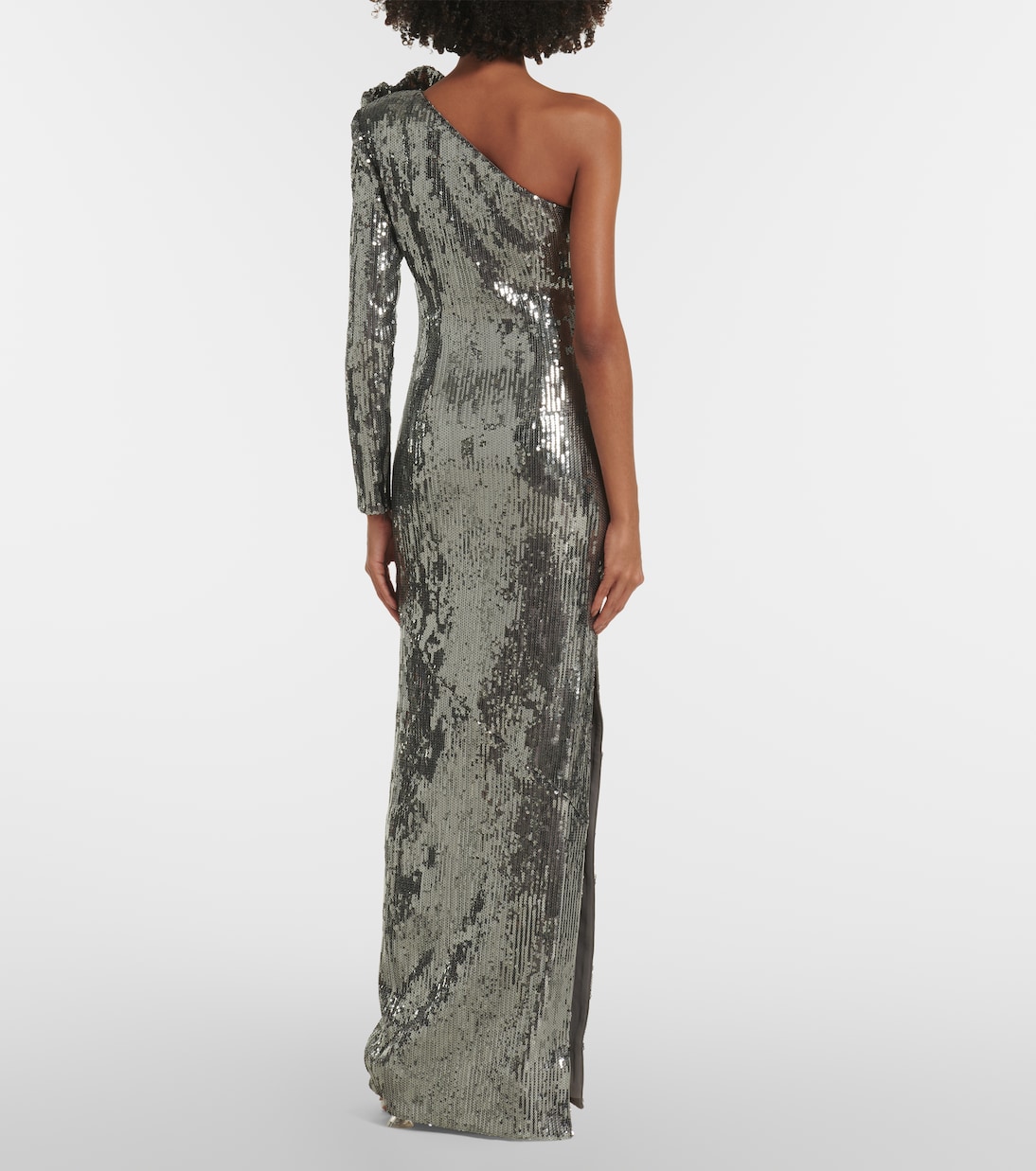 Robe longue à sequins et à fleurs | Roland Mouret