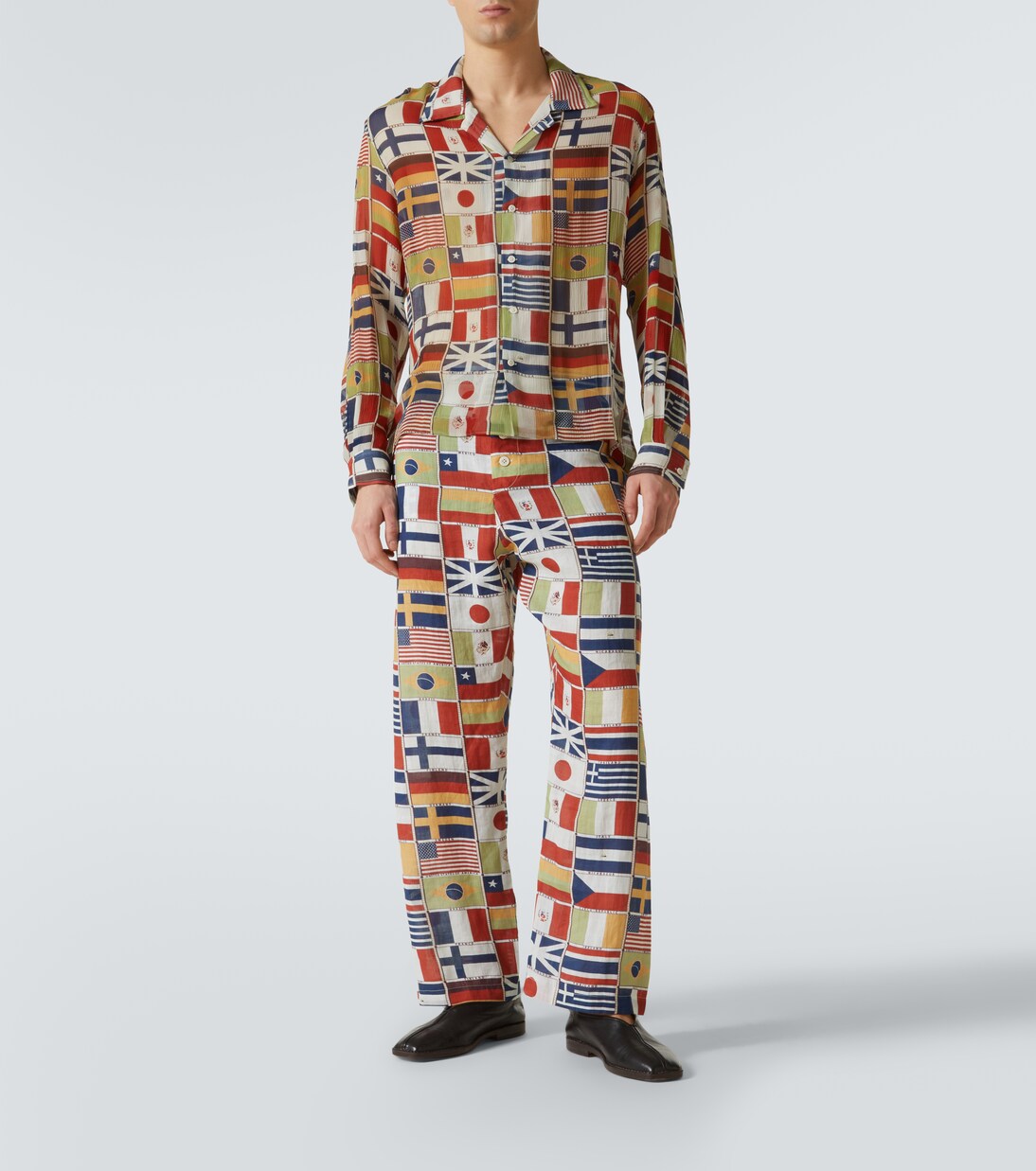 International printed silk shirt | Bode