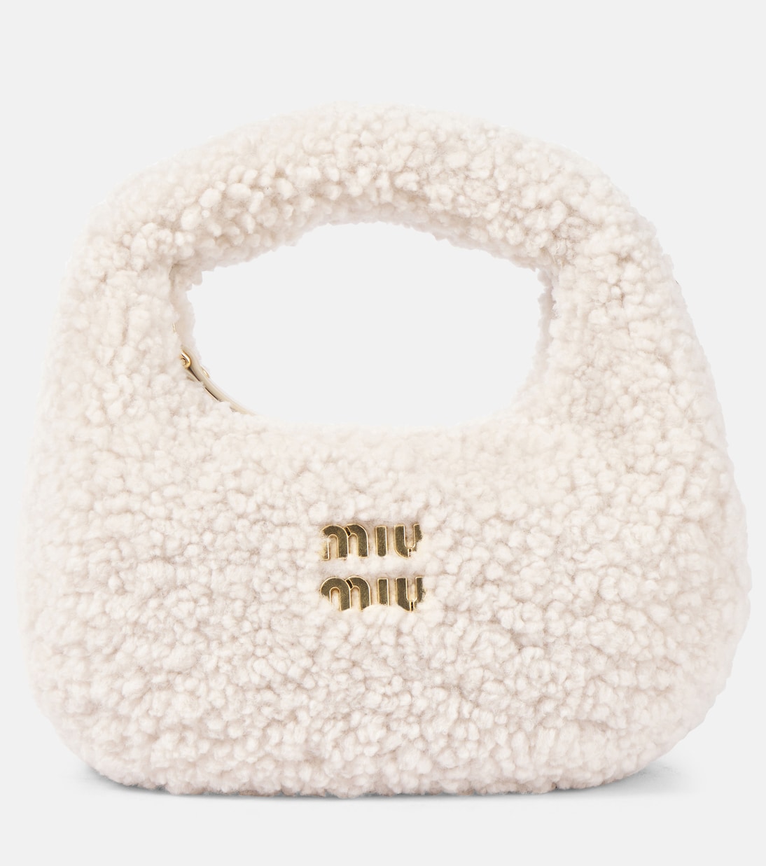 Wander Mini shearling shoulder bag | Miu Miu