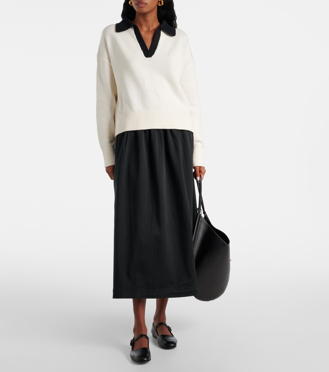 Pull Lucie en coton et cachemire | Velvet