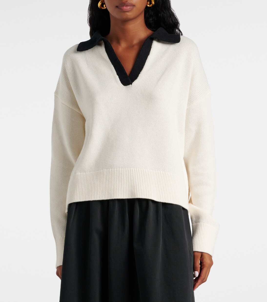 Pull Lucie en coton et cachemire | Velvet