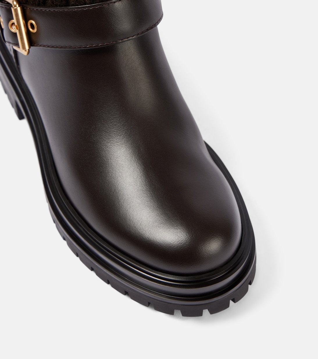 Thurso leather-trimmed biker boots | Gianvito Rossi