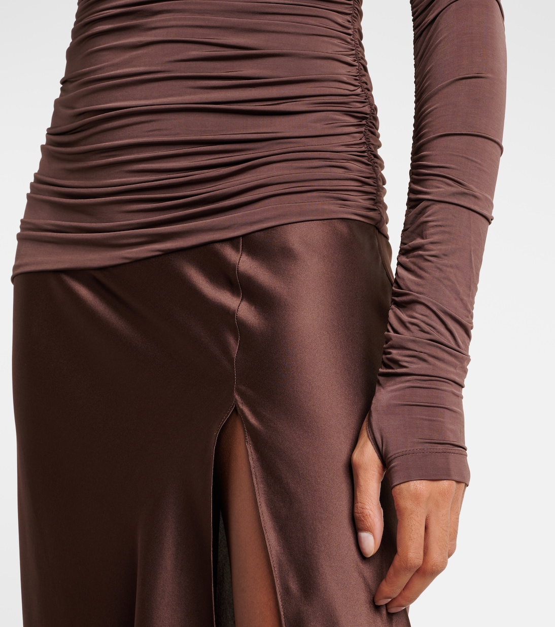 Maxikleid Alessia aus Jersey und Satin | SIR