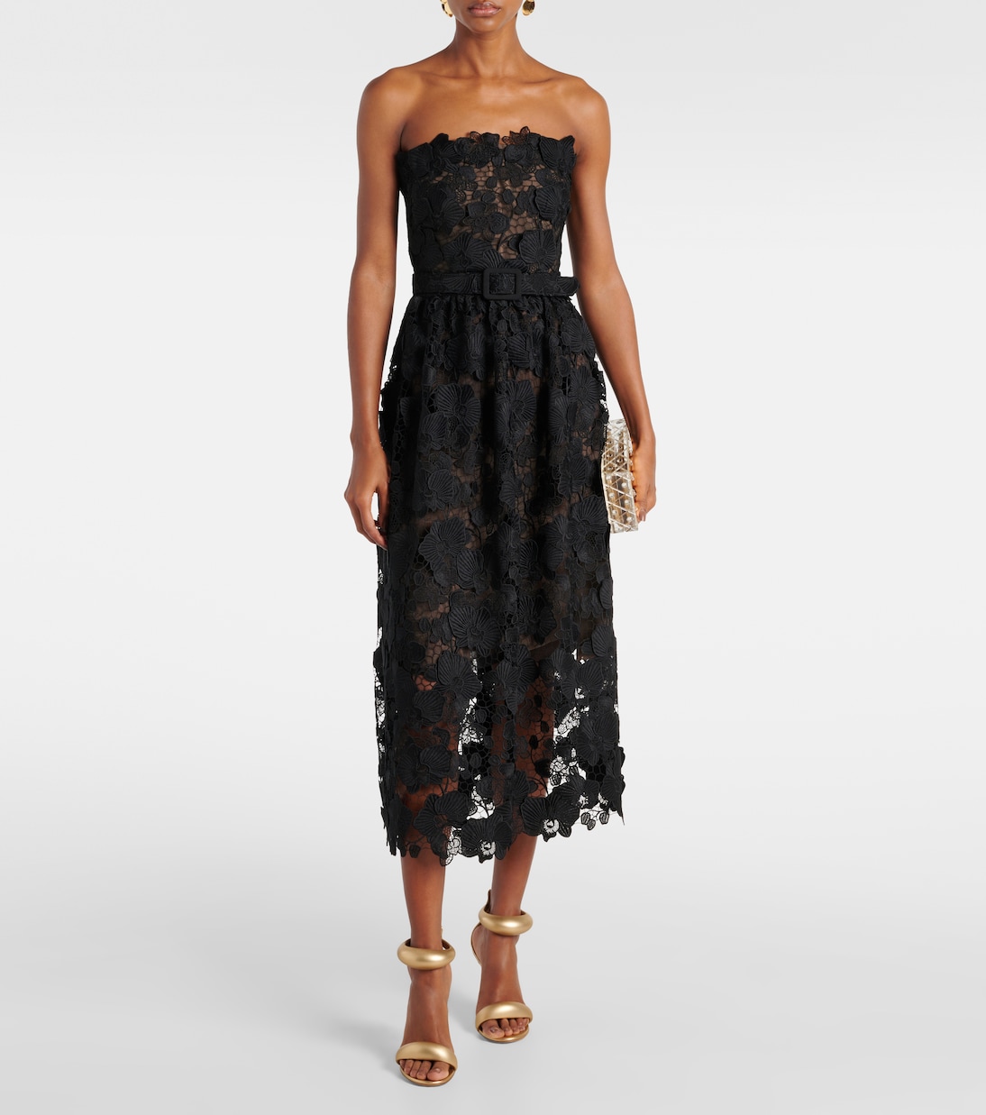 Bustier-Robe aus Spitze | Oscar de la Renta