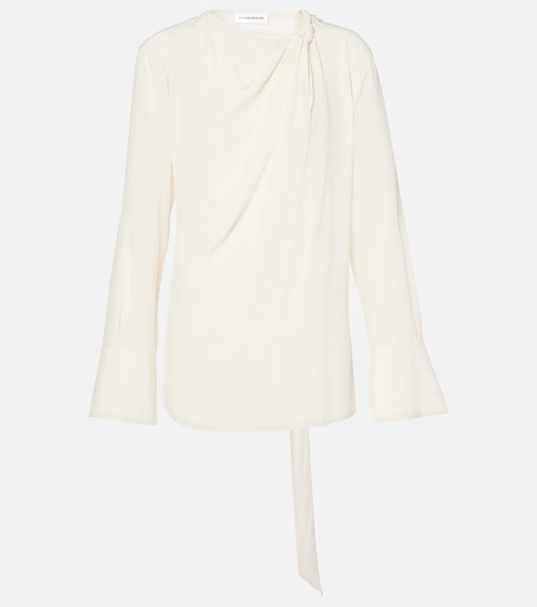 Scarf-detail silk blouse | Victoria Beckham