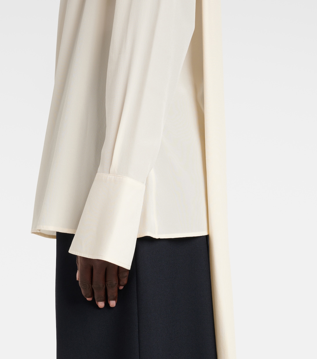 Scarf-detail silk blouse | Victoria Beckham