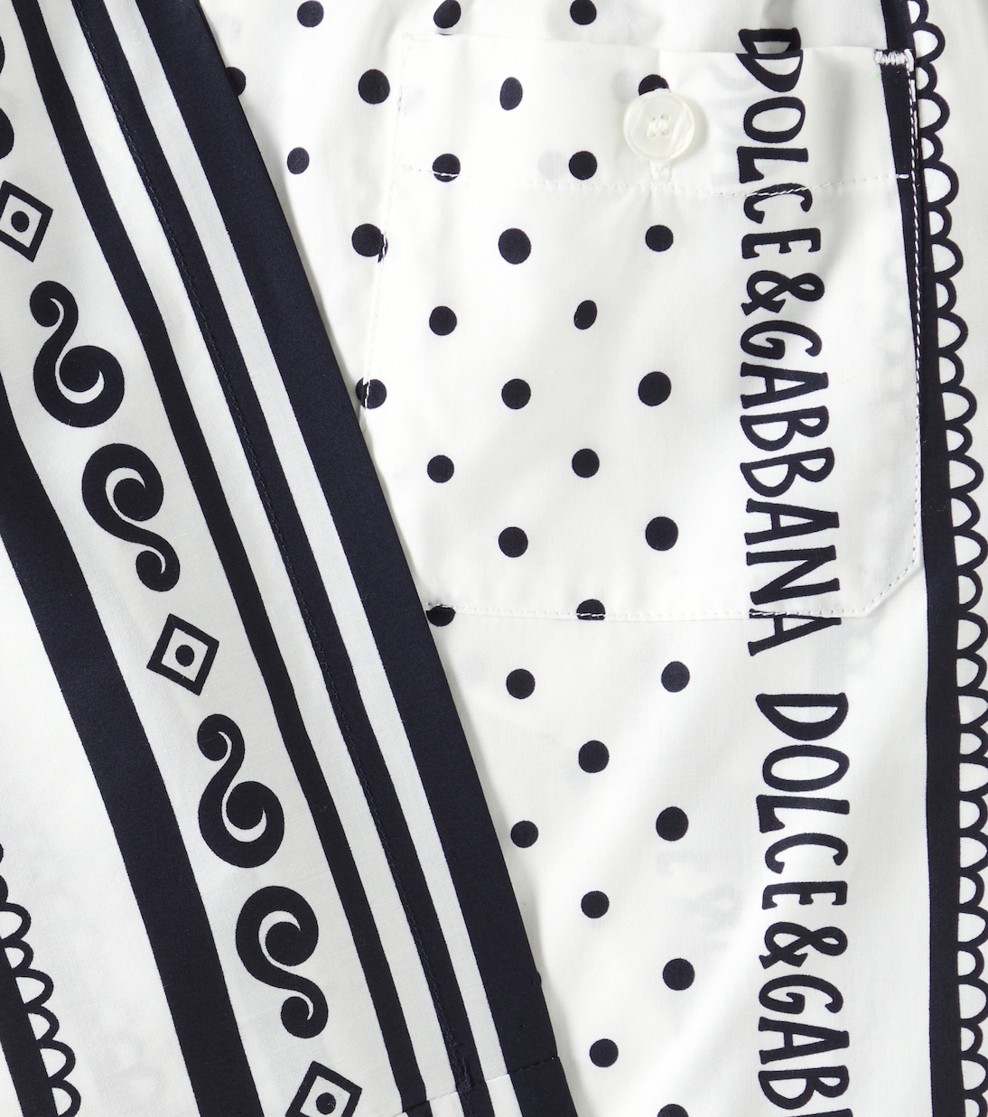 Bandana cotton poplin shorts | Dolce&Gabbana Kids
