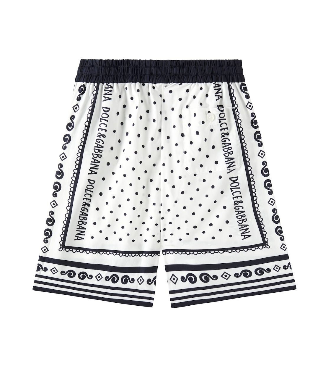 Bandana cotton poplin shorts | Dolce&Gabbana Kids