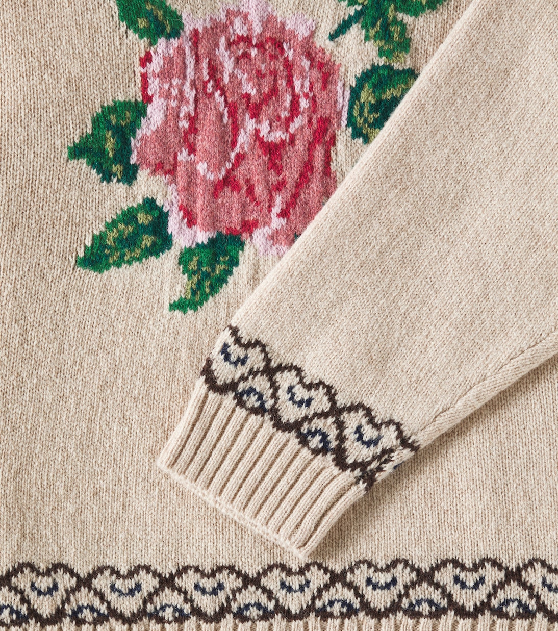 Pull Carola en laine à fleurs | Konges Sløjd