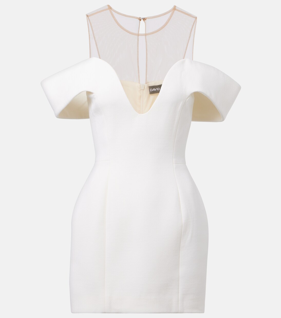 Robe en laine à encolure bardot | David Koma