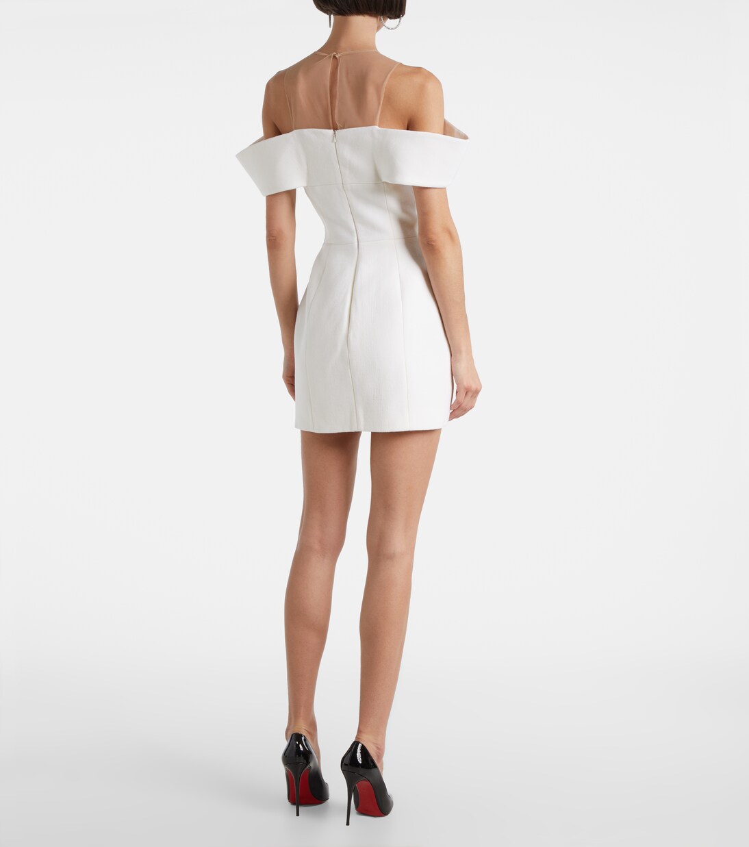 Robe en laine à encolure bardot | David Koma