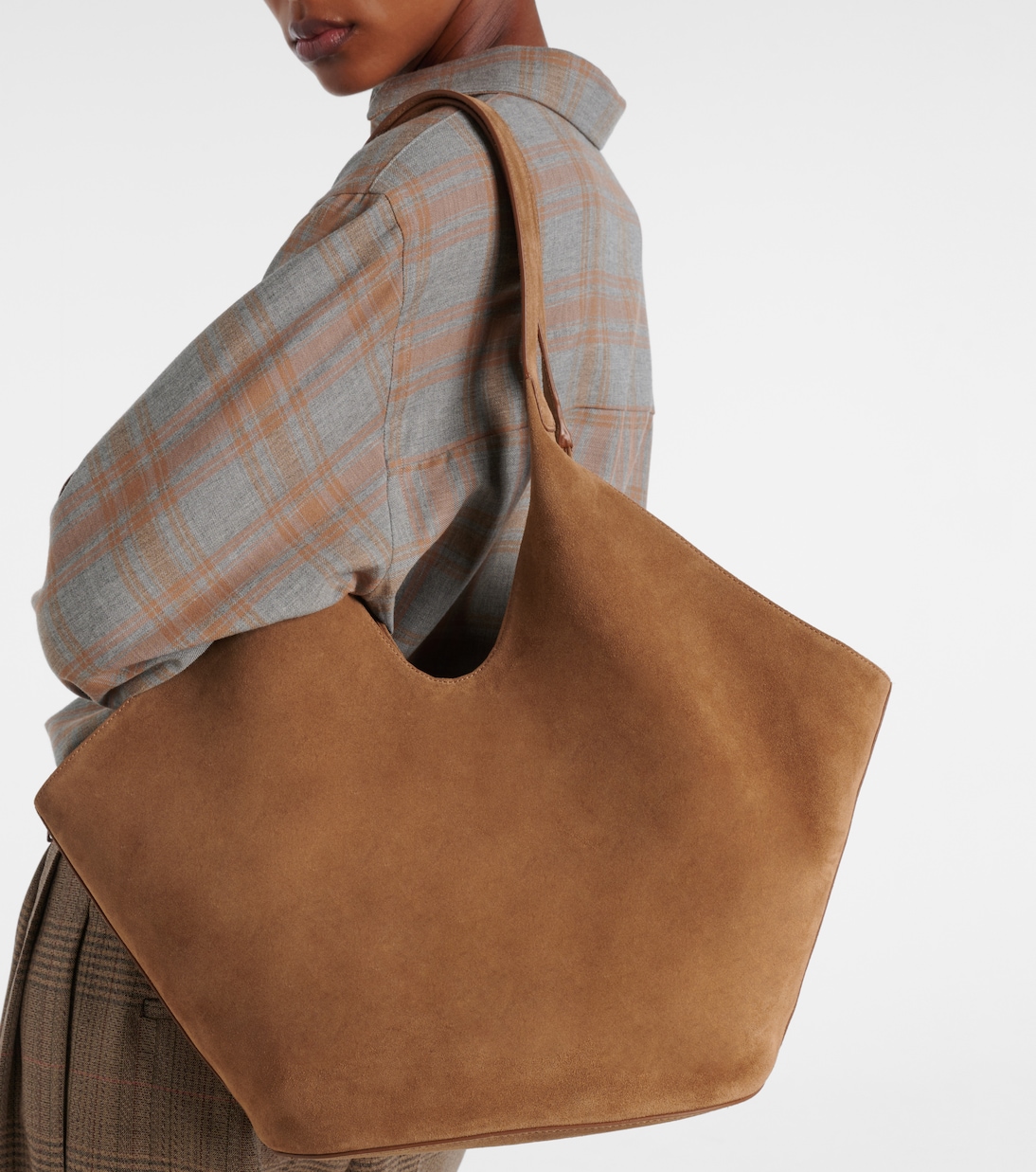 Phantom Large suede tote bag | Aesther Ekme