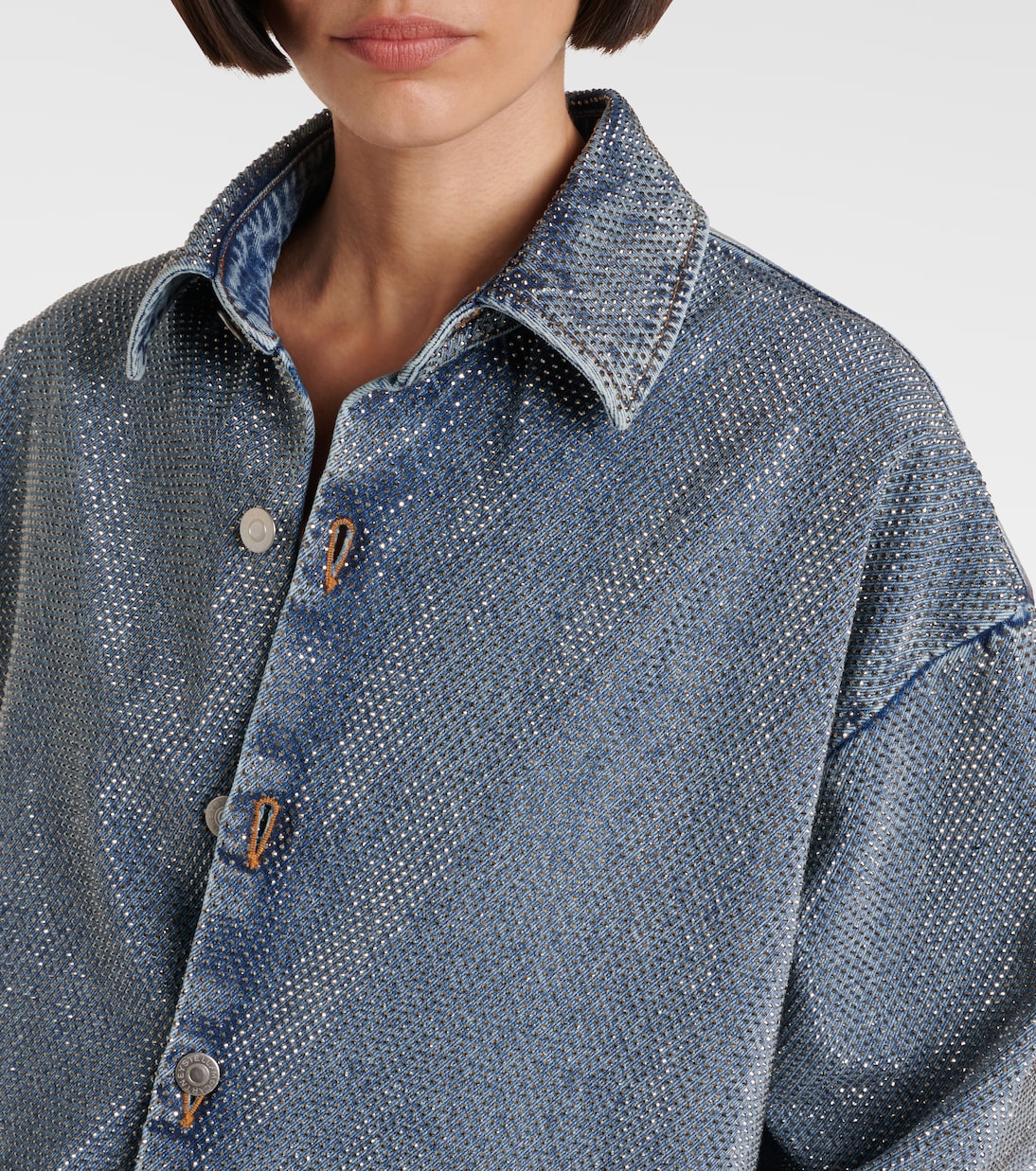 Hotfix embellished denim shirt | Stella McCartney