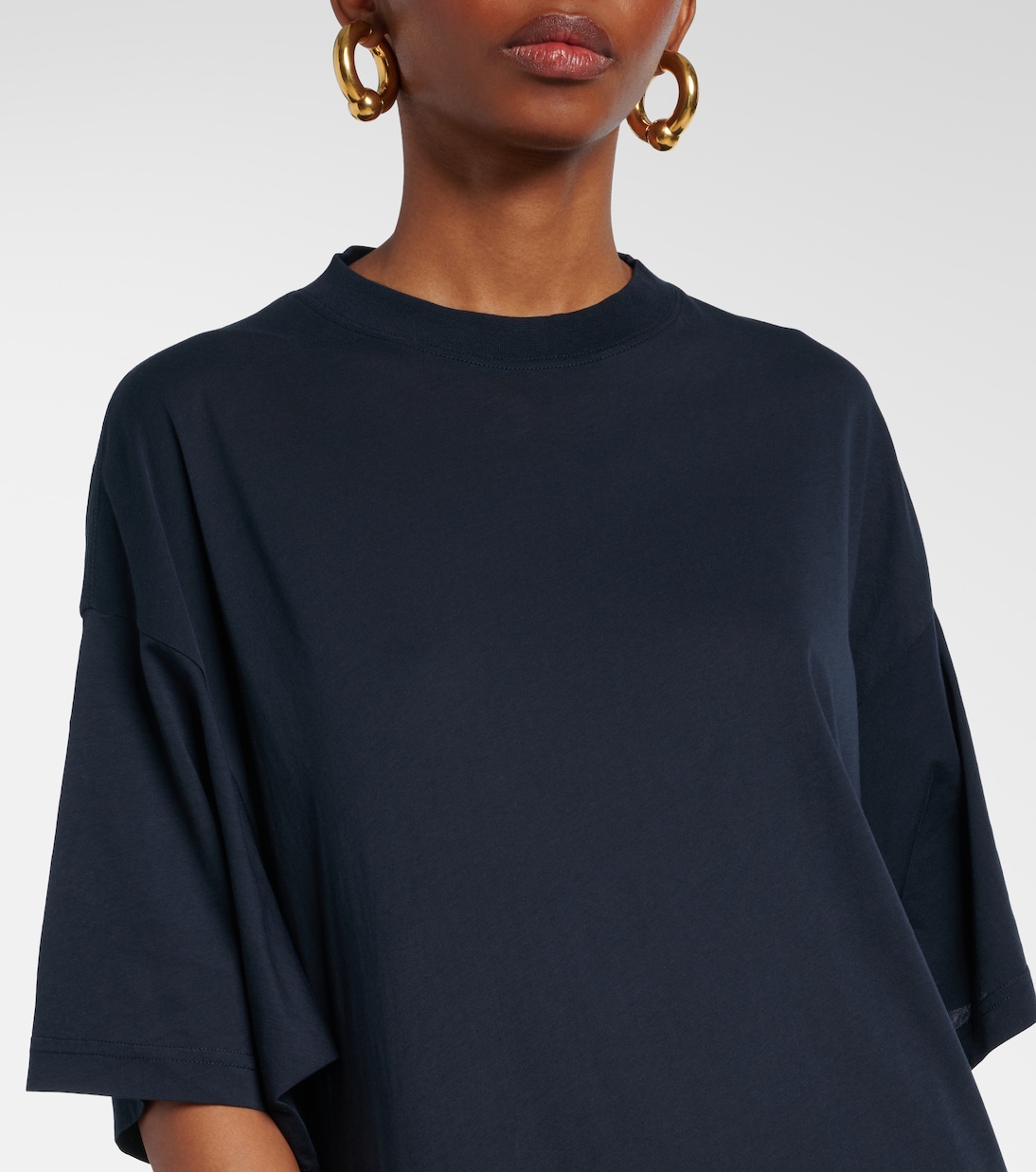Robe longue Cocoon en coton | Balenciaga