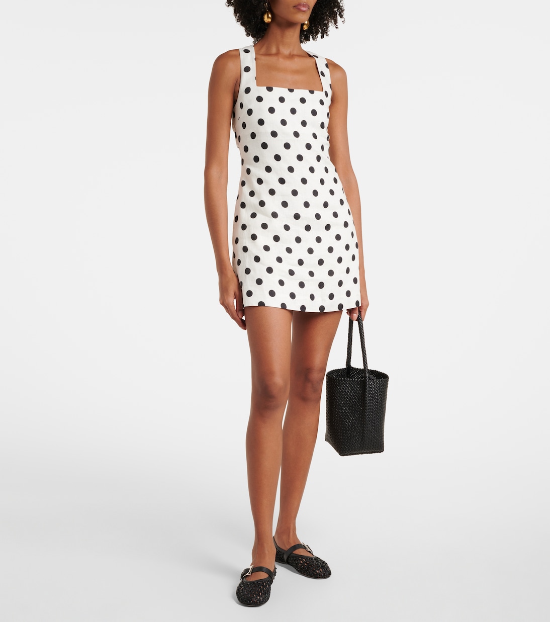 Robe Alice en lin à pois | Posse