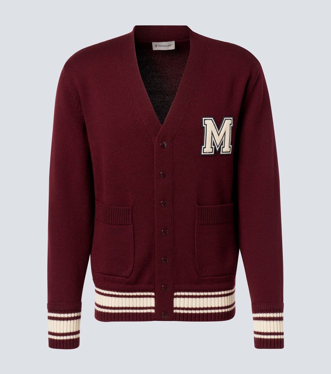 Patch-appliqué wool cardigan | Moncler