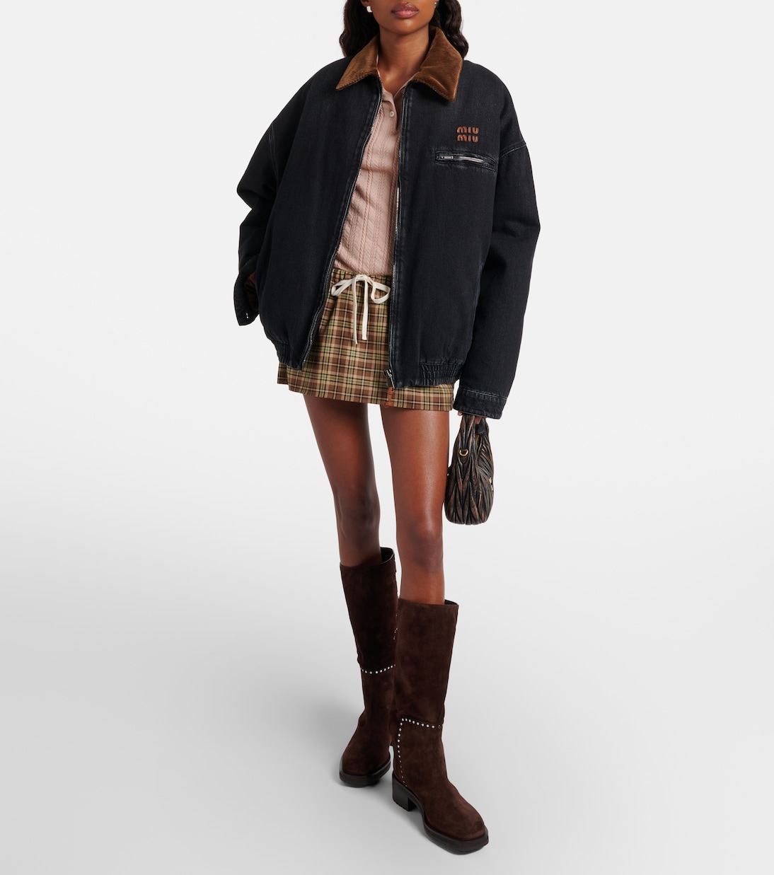 Brooklyn 50 studded suede knee-high boots | Jimmy Choo