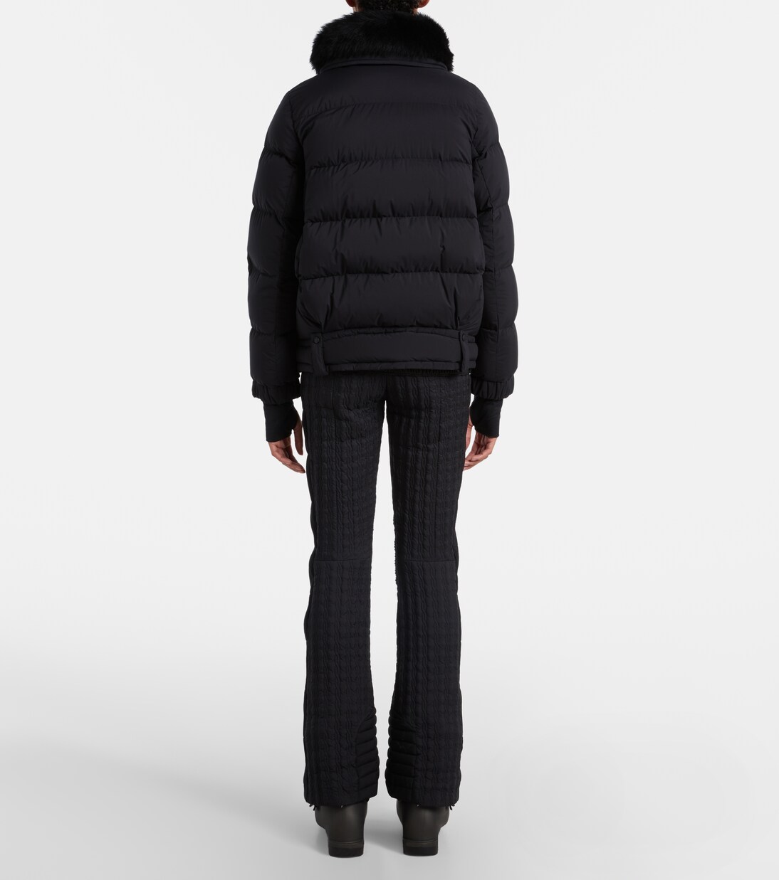 Arabbas shearling-trimmed hooded down ski jacket | Moncler Grenoble