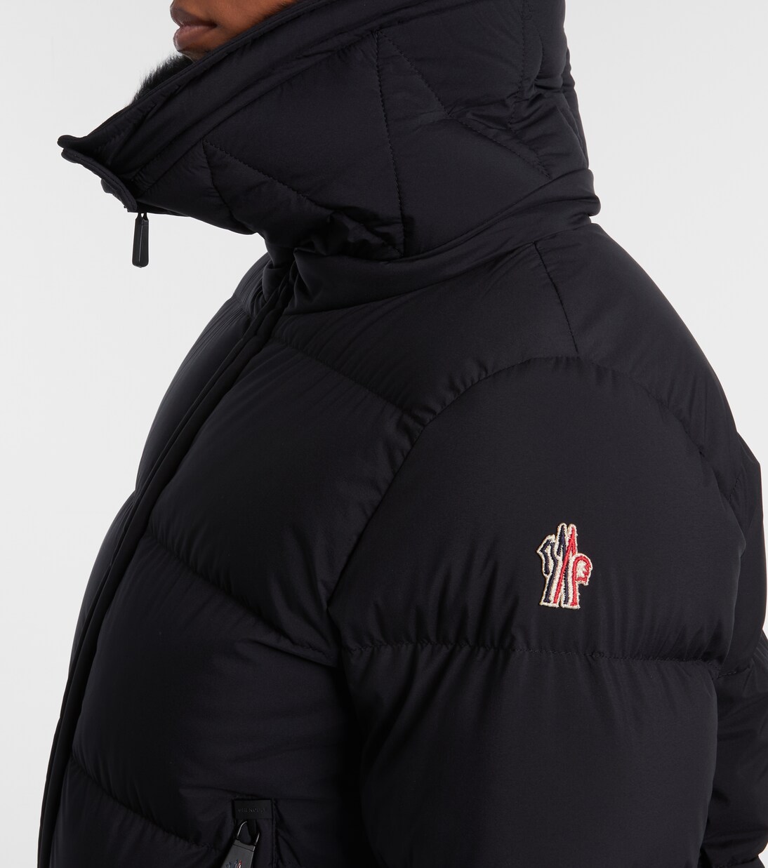 Arabbas shearling-trimmed hooded down ski jacket | Moncler Grenoble