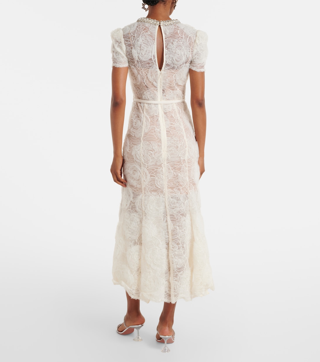 Robe midi en dentelle | Self-Portrait