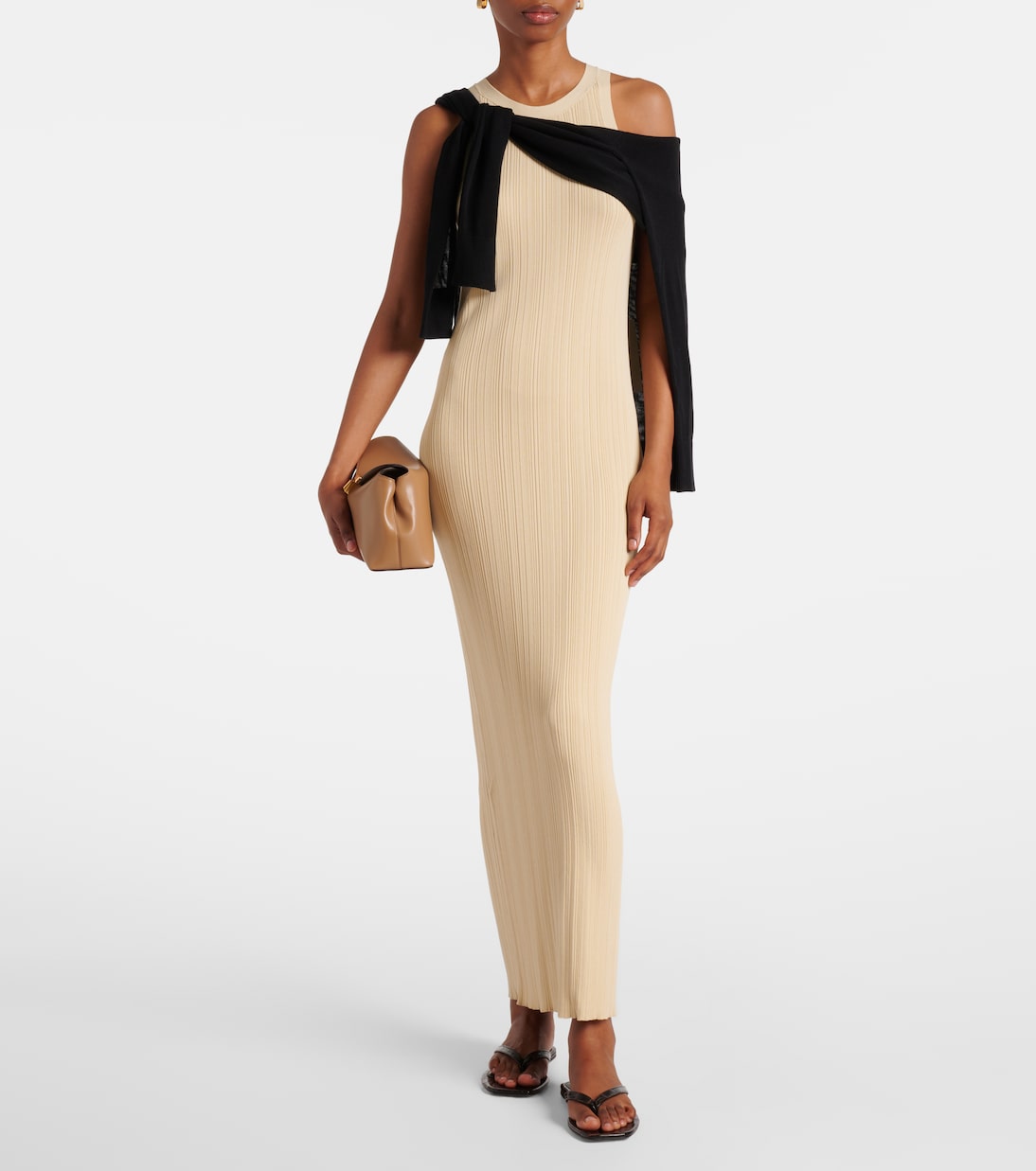 Abito lungo in maglia a coste | Toteme