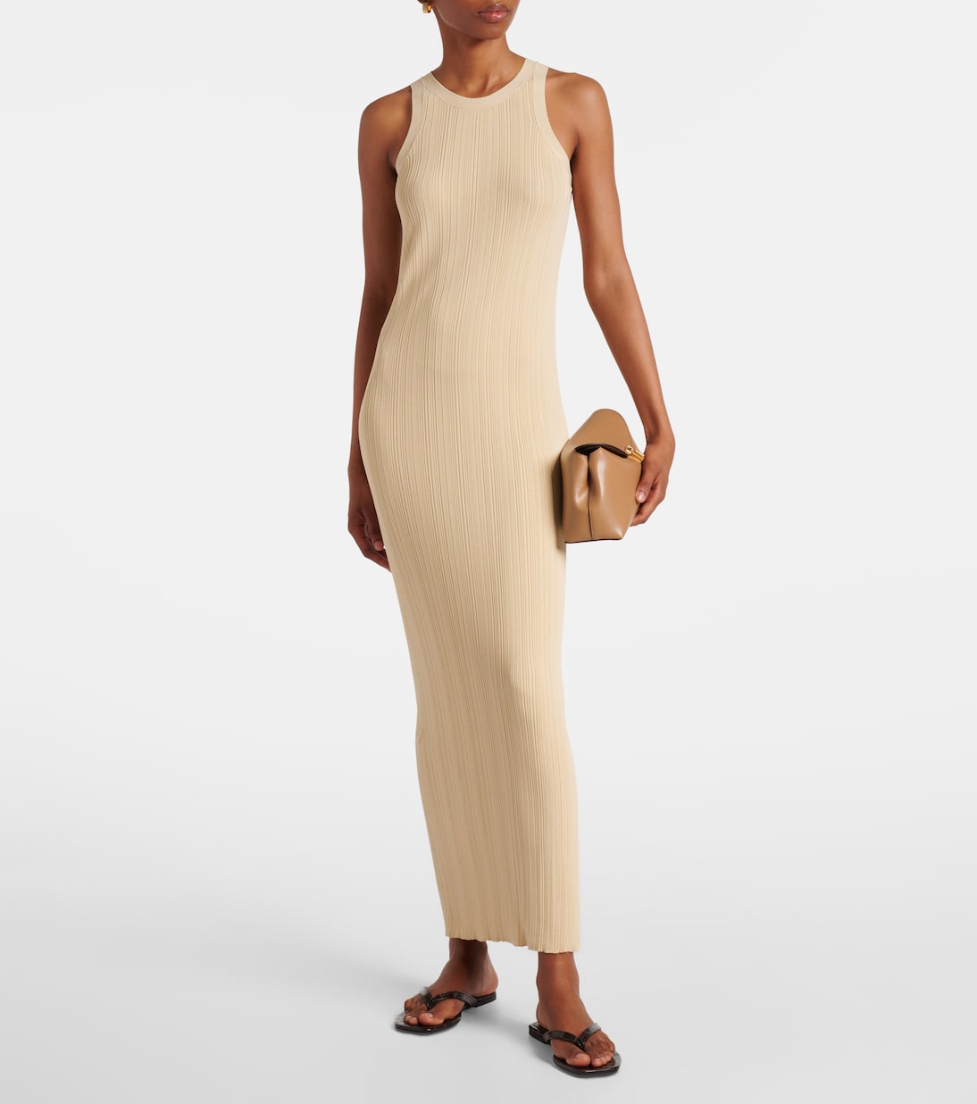 Abito lungo in maglia a coste | Toteme