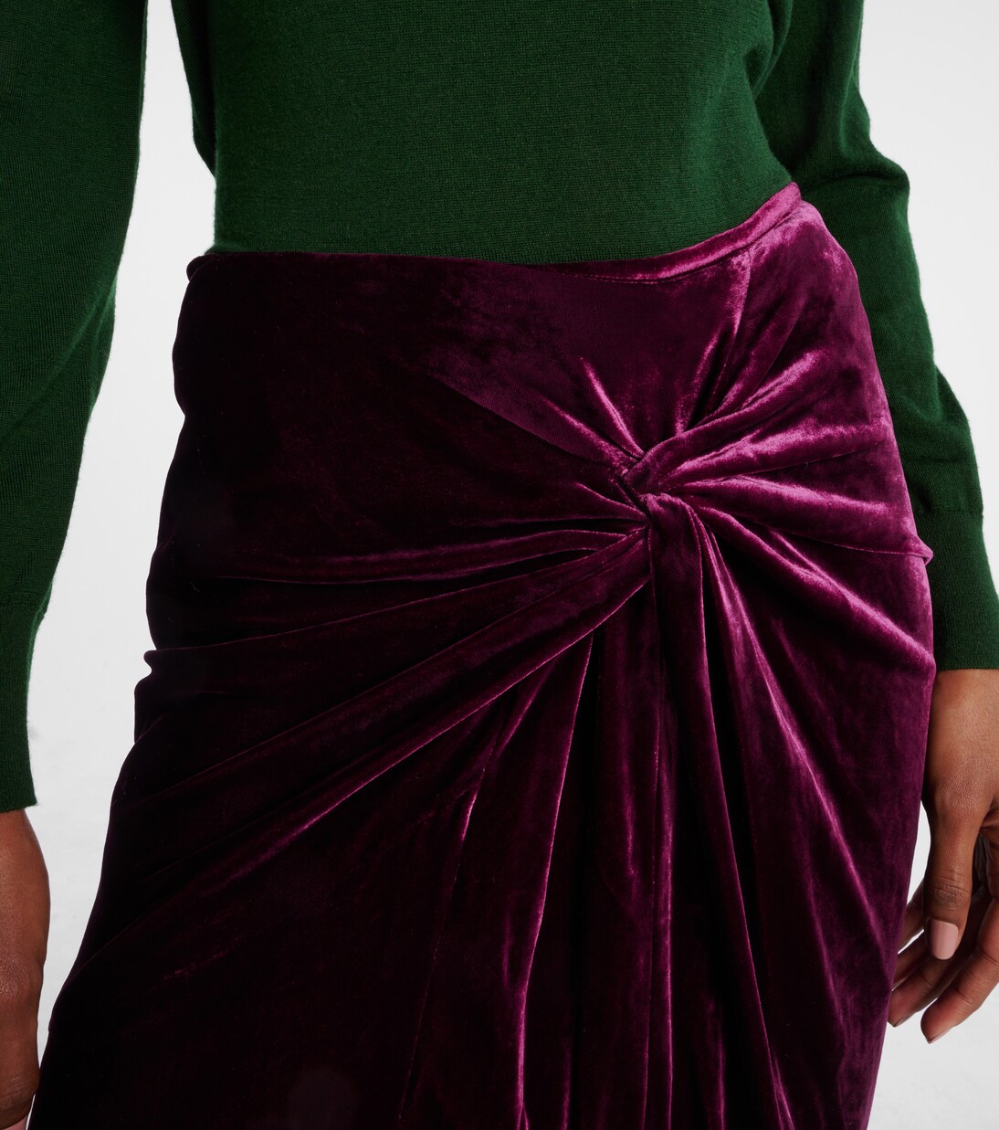 Midirock aus Samt | Dries Van Noten