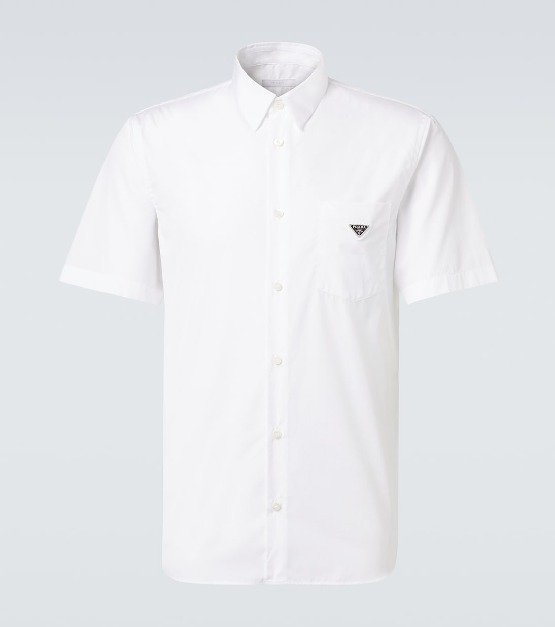 Logo cotton poplin bowling shirt | Prada
