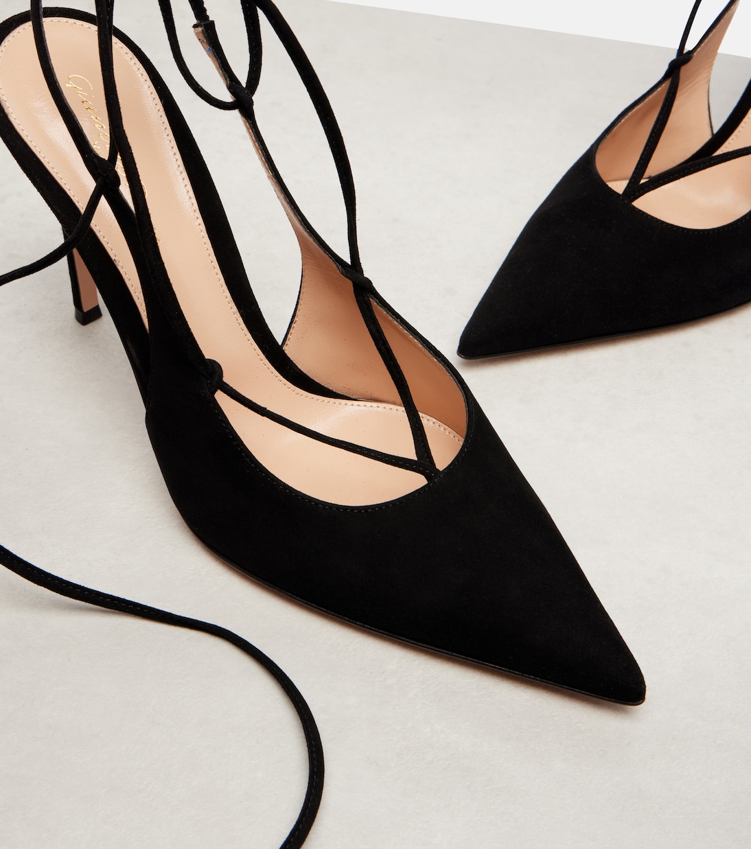 Slingback-Pumps 95 aus Veloursleder | Gianvito Rossi
