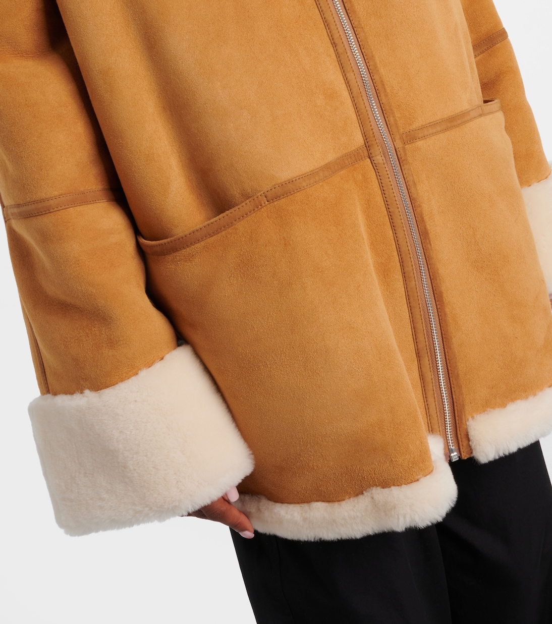 Signature shearling-lined suede jacket | Toteme