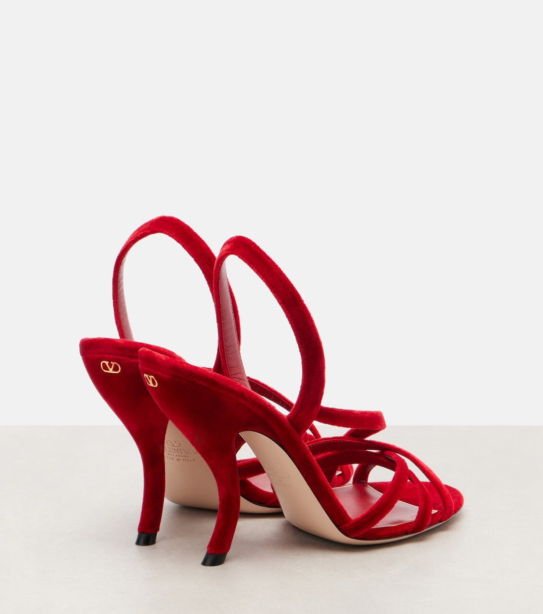 Sandales Fetishique 105 en velours | Valentino Garavani