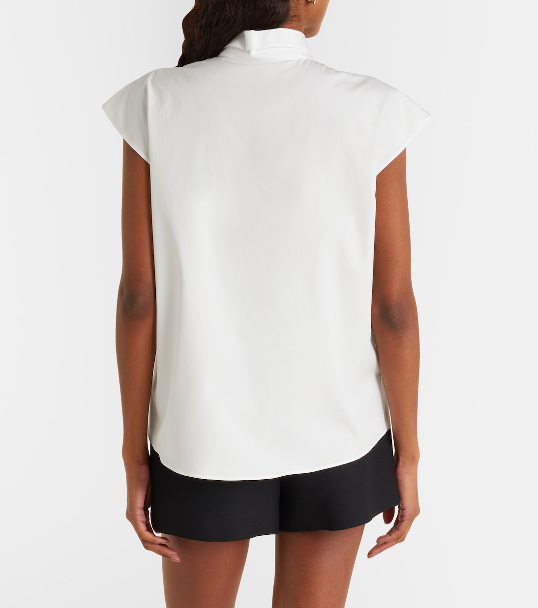 Guipure lace-trimmed cotton poplin shirt | Valentino