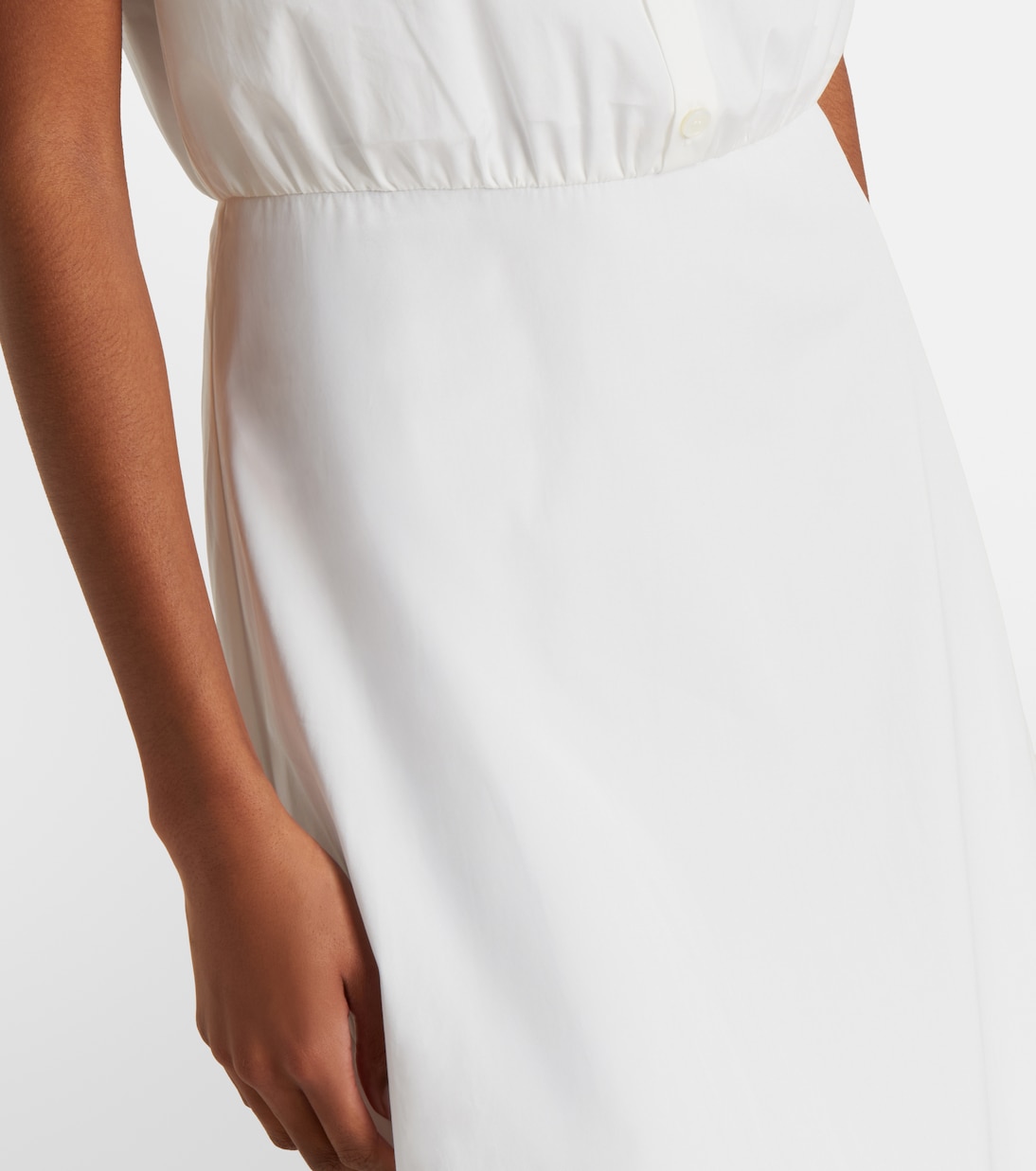 Robe midi en coton ornée de guipure  | Valentino