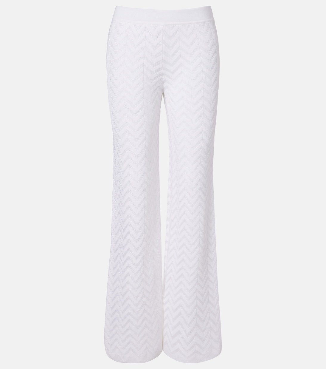 Chevron cotton-blend wide-leg pants | Missoni