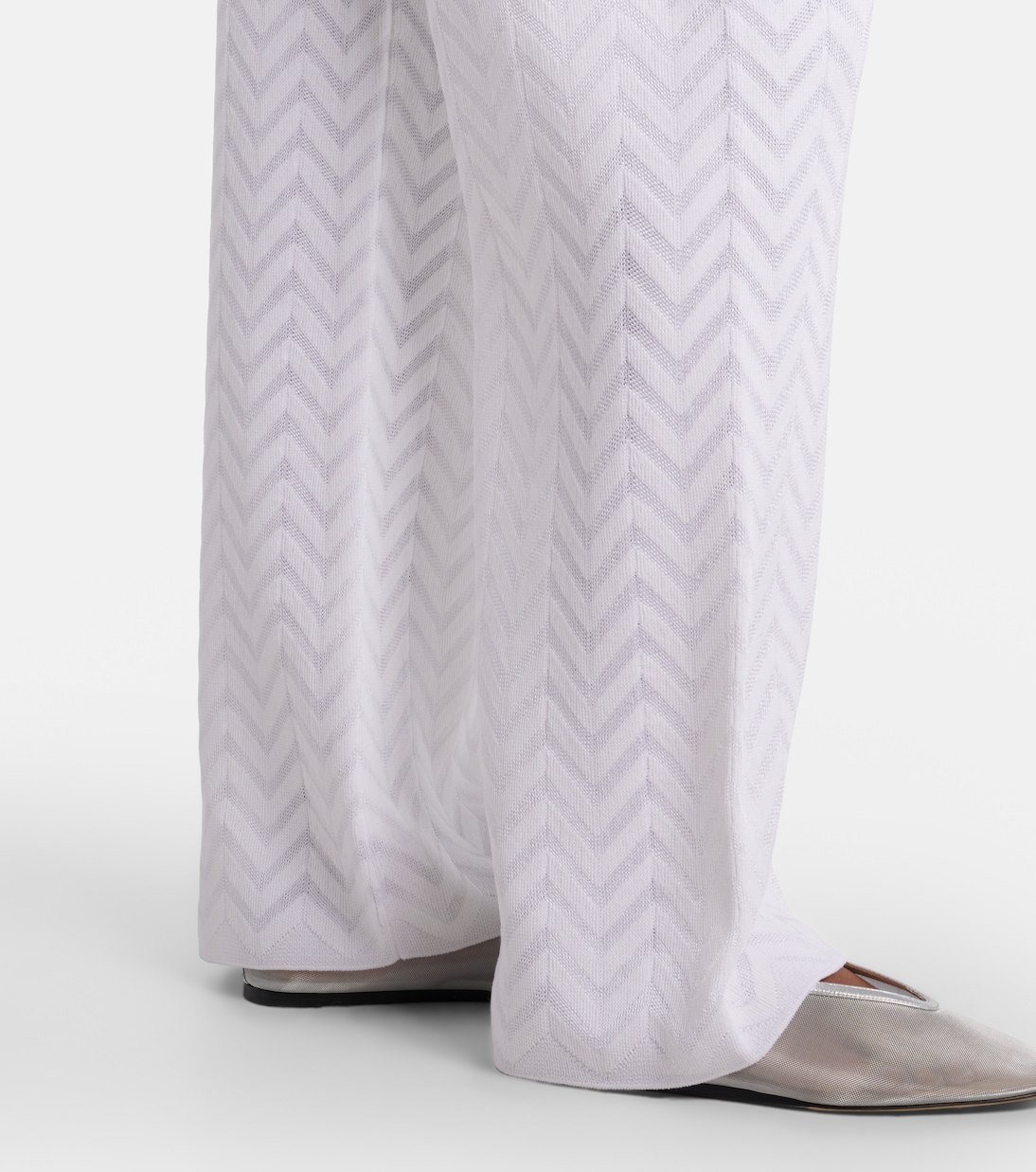 Chevron cotton-blend wide-leg pants | Missoni