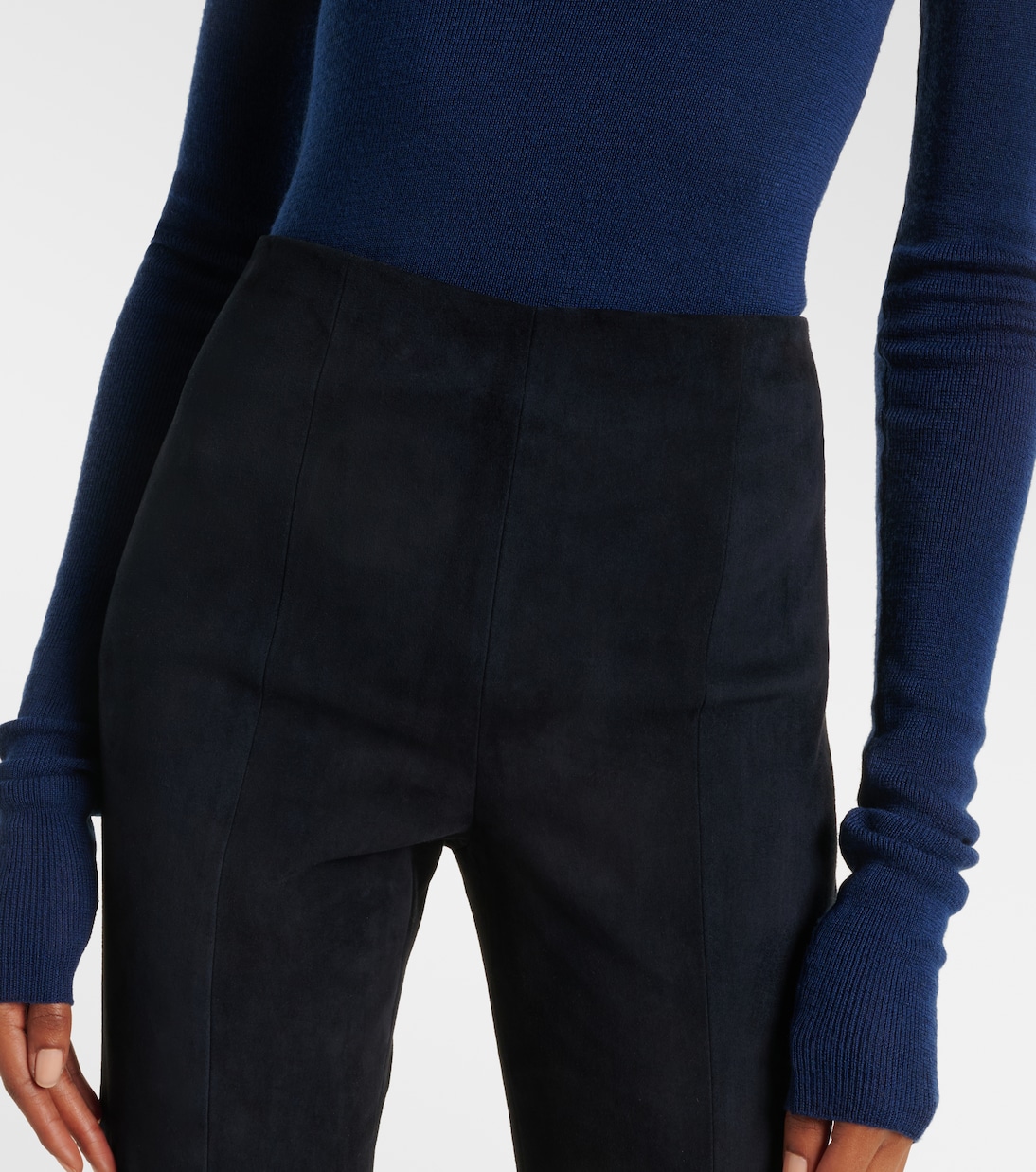 Schlaghose Gege aus Veloursleder | Stouls